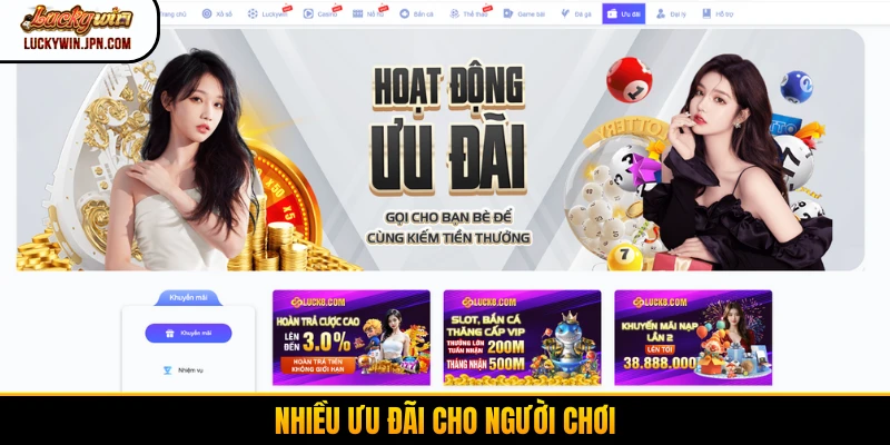 Nhiều ưu đãi cho người chơi